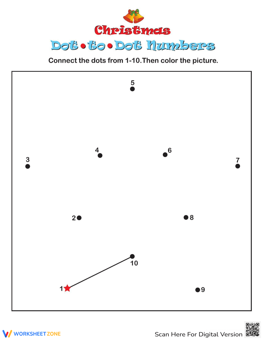 Start Dot to Dot Activity Worksheet - Page 1