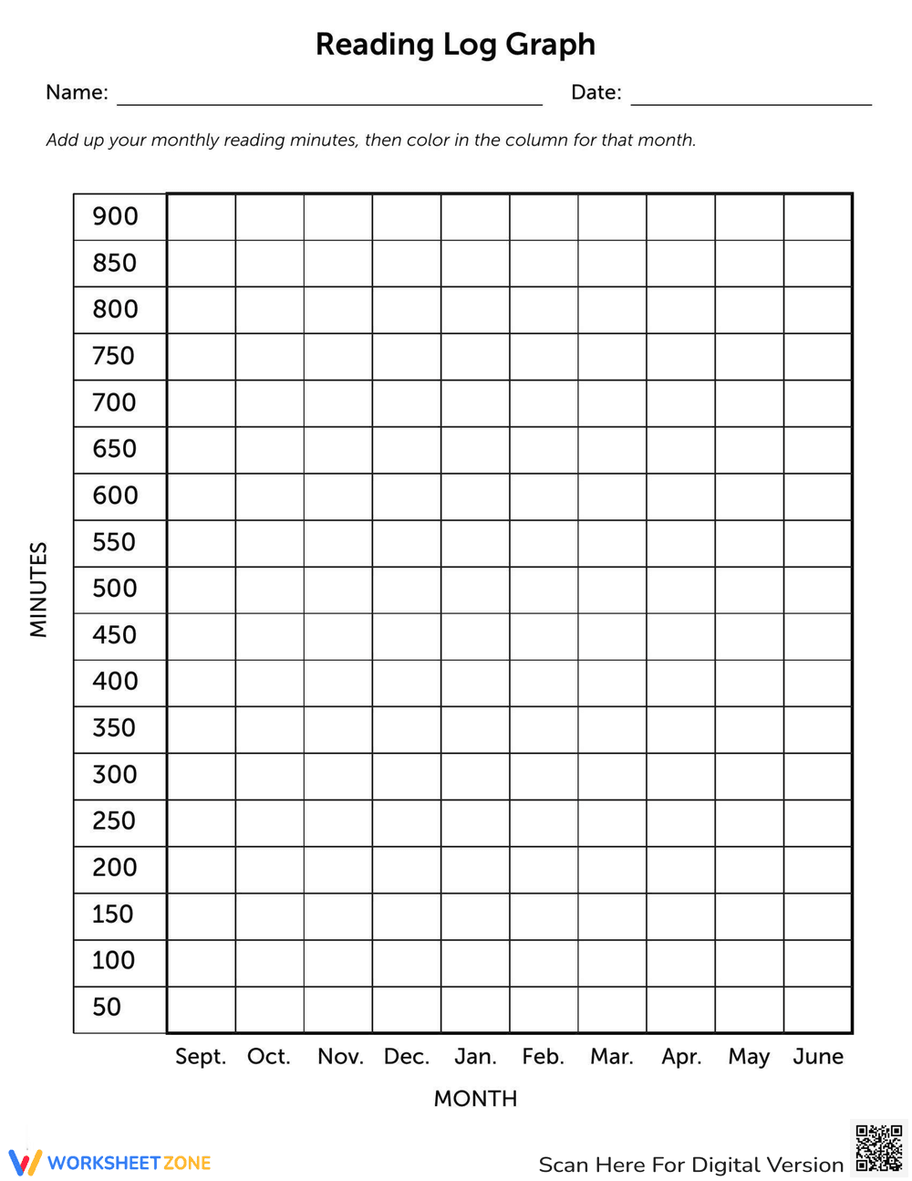 Reading Graph Worksheet for Data Interpretation - Page 1