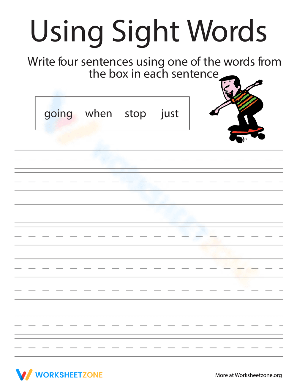 Strengthen Vocabulary with Sight Words Worksheet - Page 1