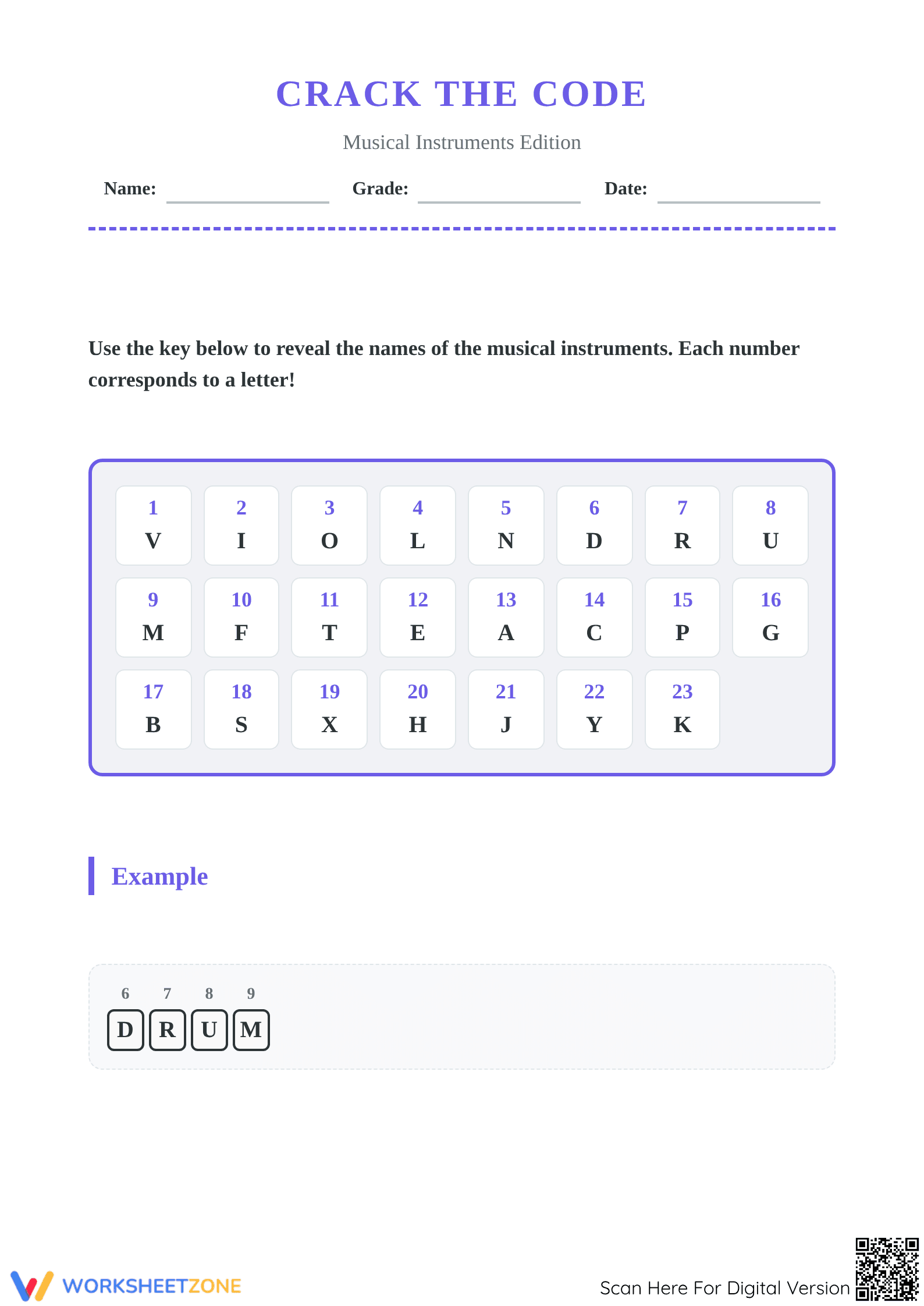 Essential Musical Instruments Crack the Code — Grade 2 Ready - Page 1