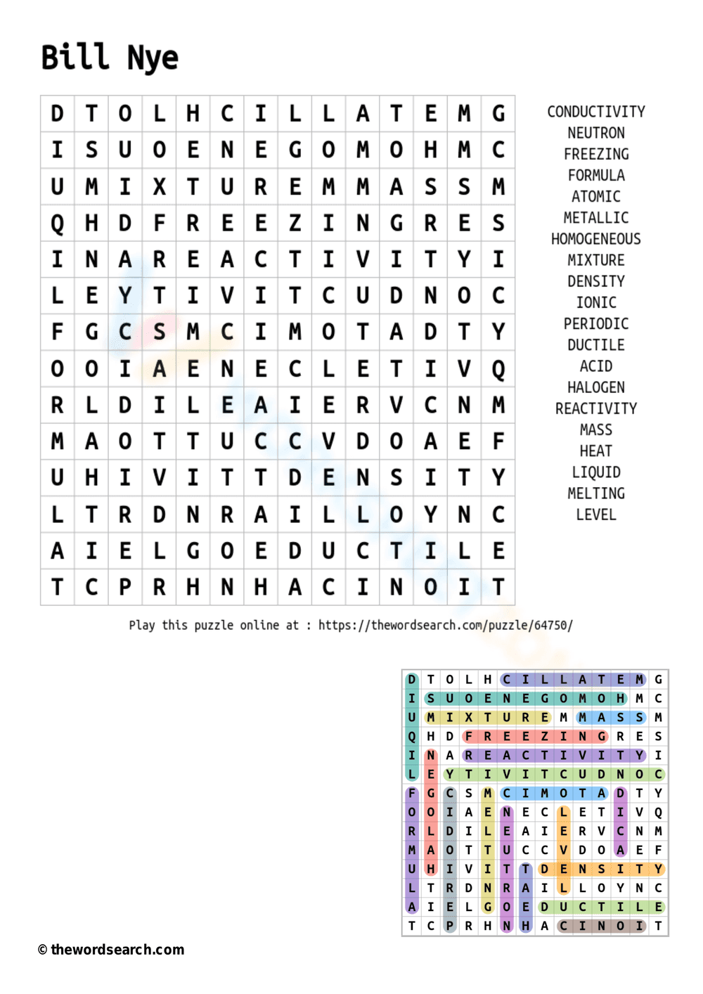 Bill Nye Science Vocabulary Worksheet | Grade 5 Ready - Page 1
