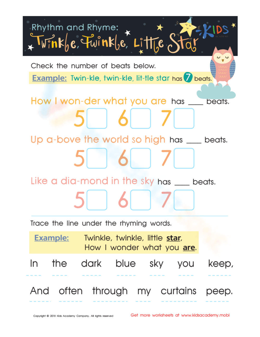 Twinkle Twinkle Little Star: Rhythm and Rhyme - Page 1