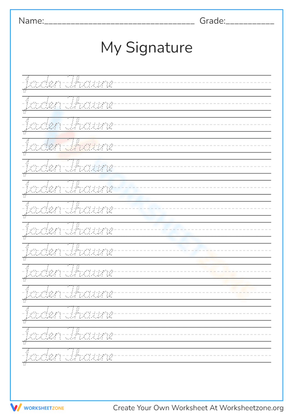 Signature Practice - Page 1