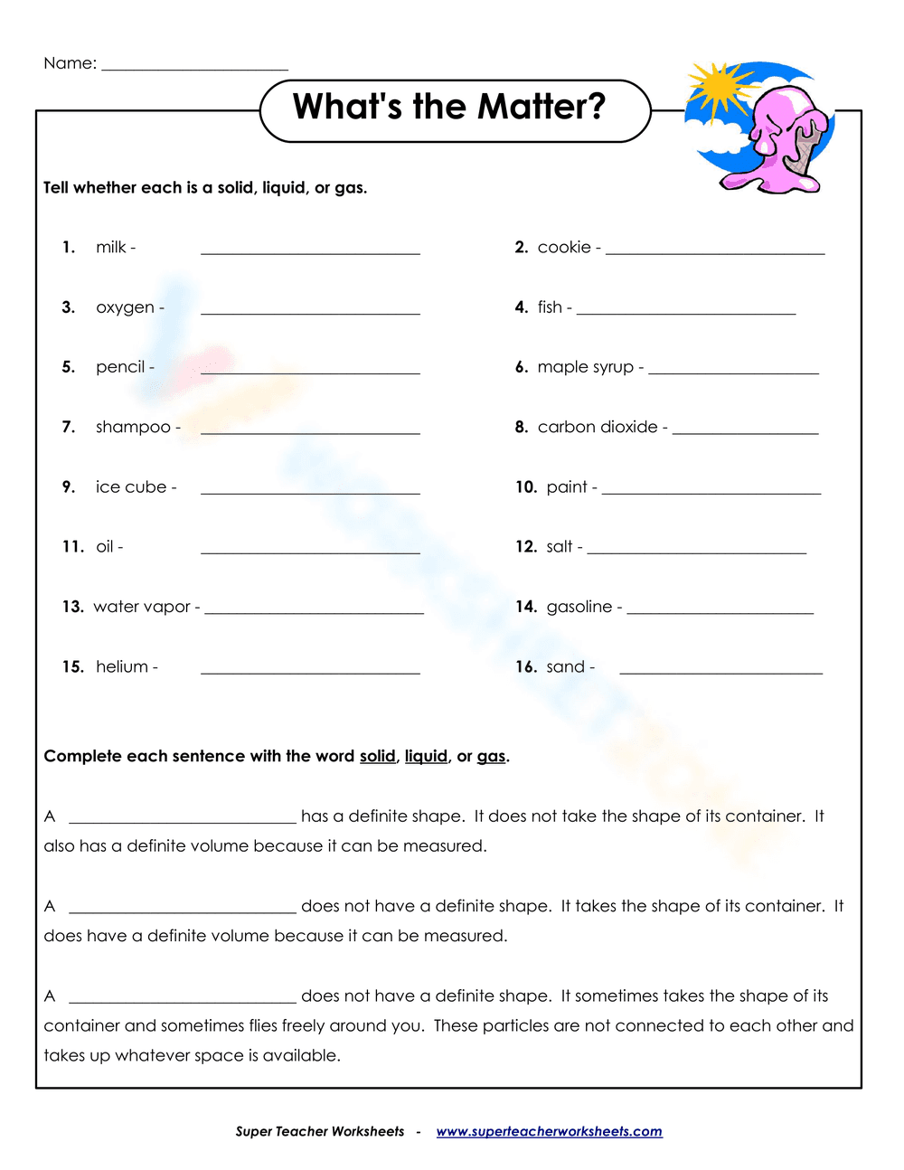 What's The Matter: Exploring States of Matter - Page 1