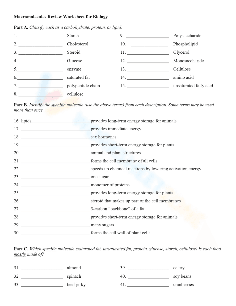 Comprehensive Review on Macromolecules for Biology - Page 1