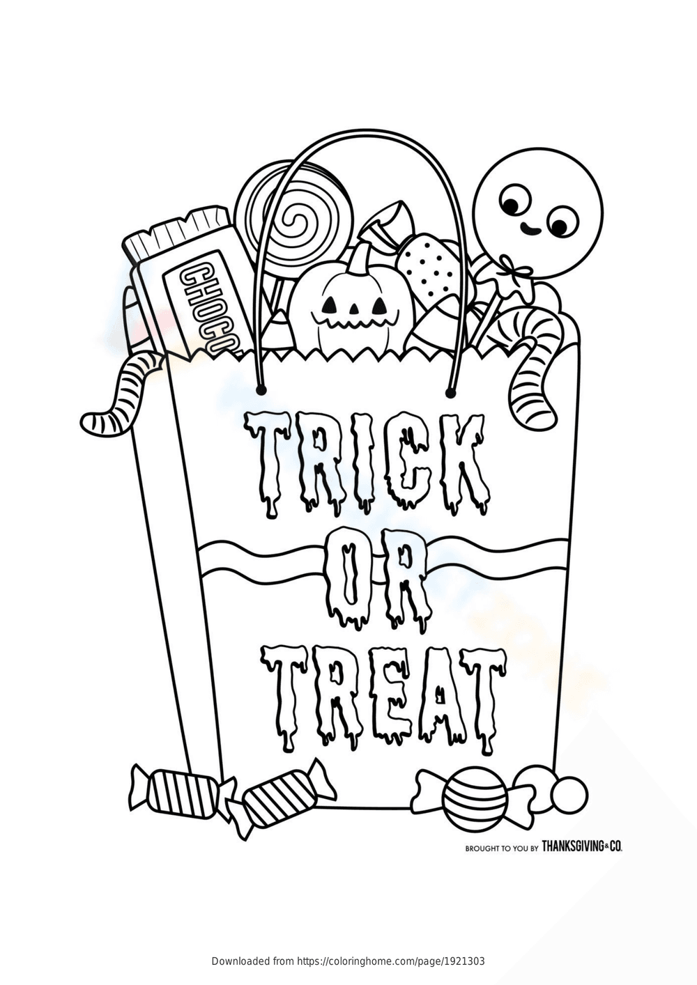 Fun Activities: Halloween Trick or Treat Bag - Page 1
