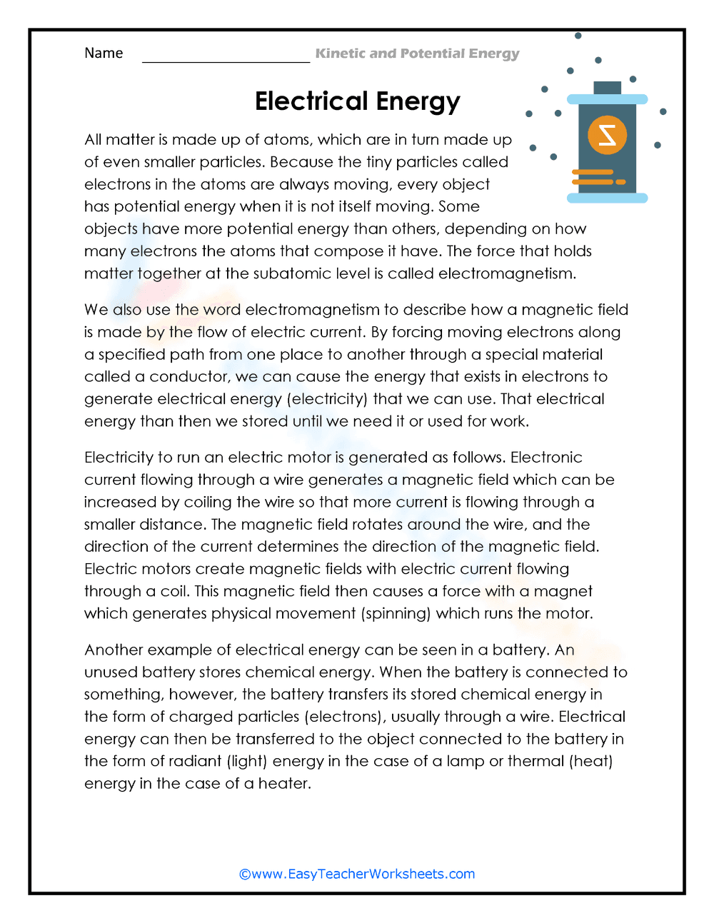 Electrical Energy: Understanding and Applications - Page 1