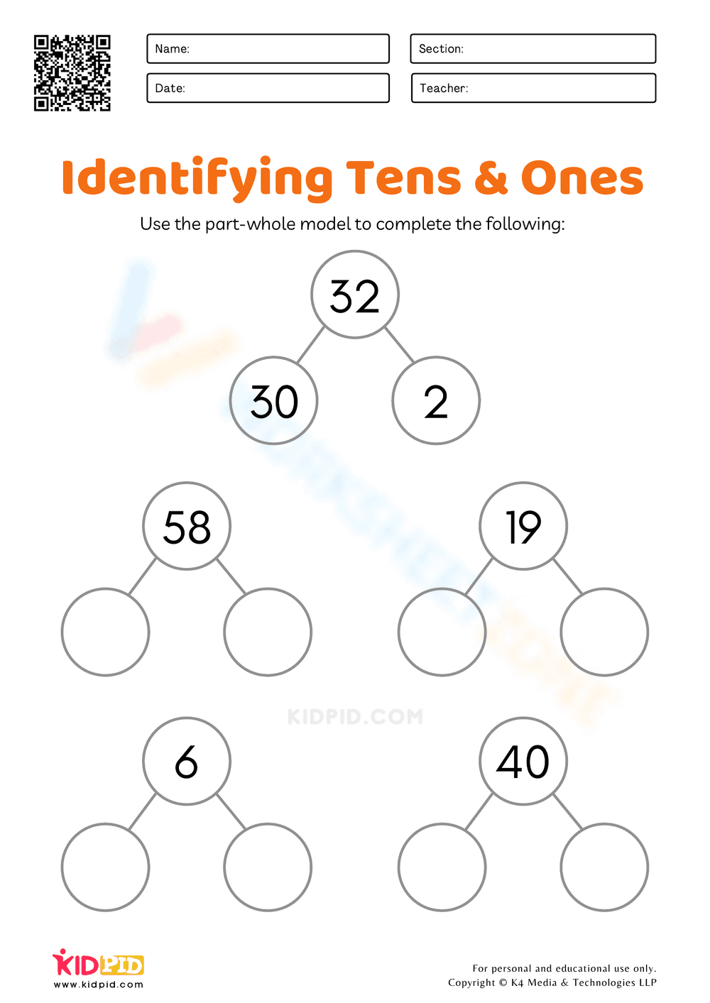 Identifying Tens and Ones 1 - Page 1