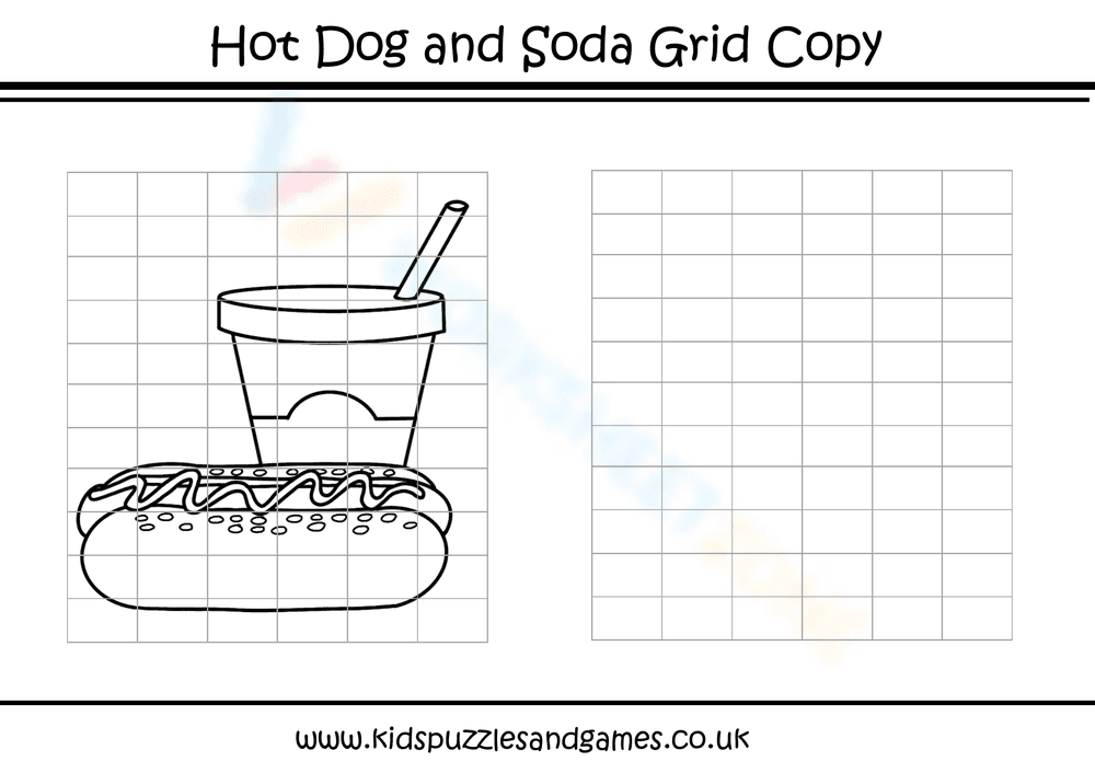 Hot Dog Grid Drawing | Essential Grade 2-5 Art - Page 1