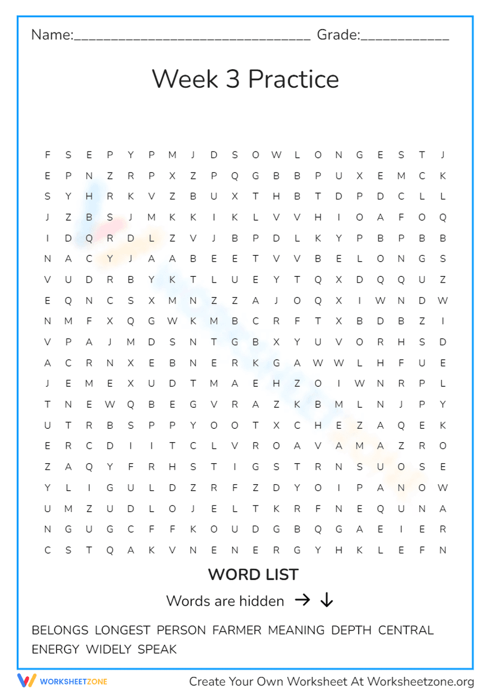 Find the hidden words - Page 1