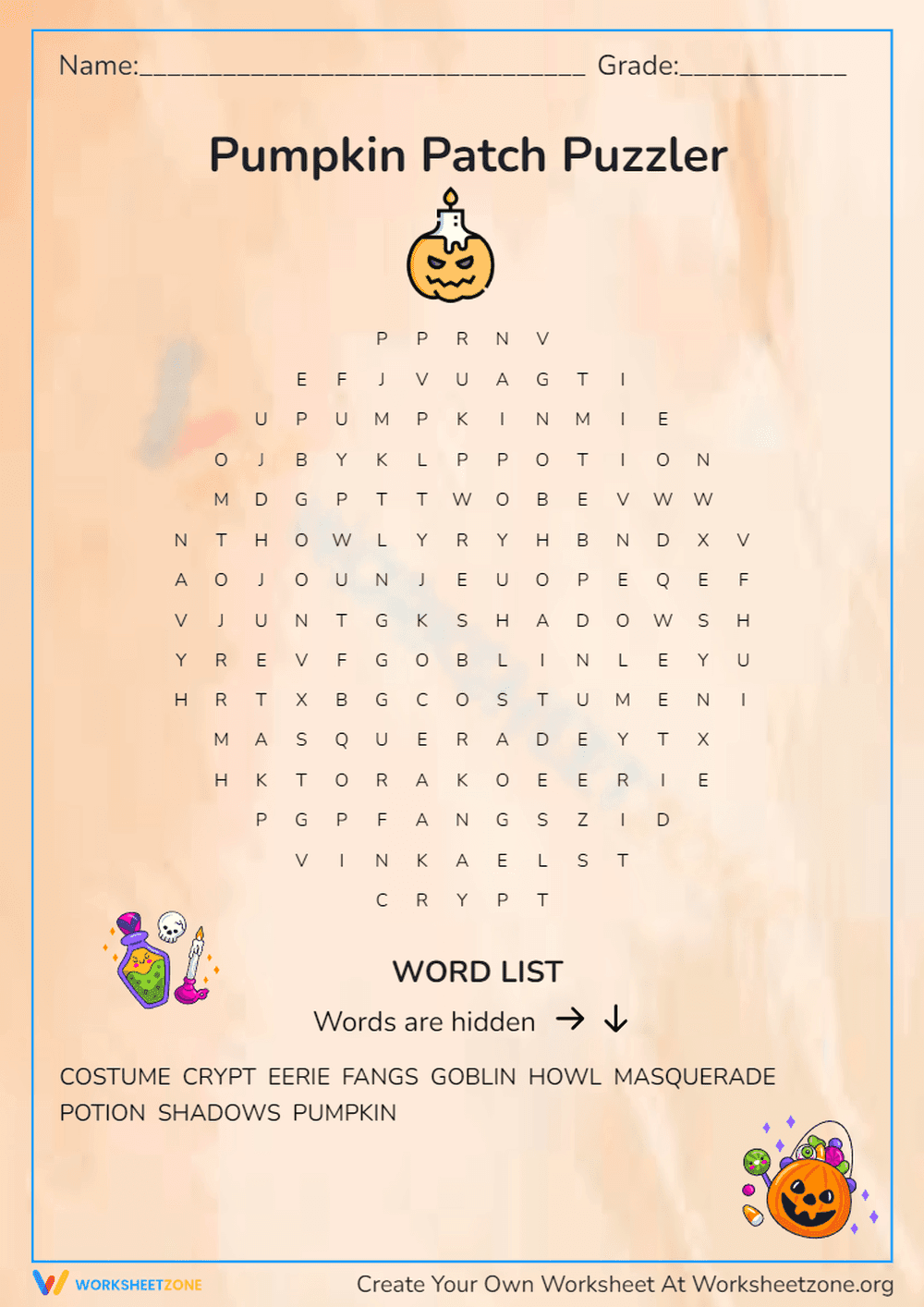 Pumpkin Patch Puzzler | Essential Grade 3-5 ELA - Page 1