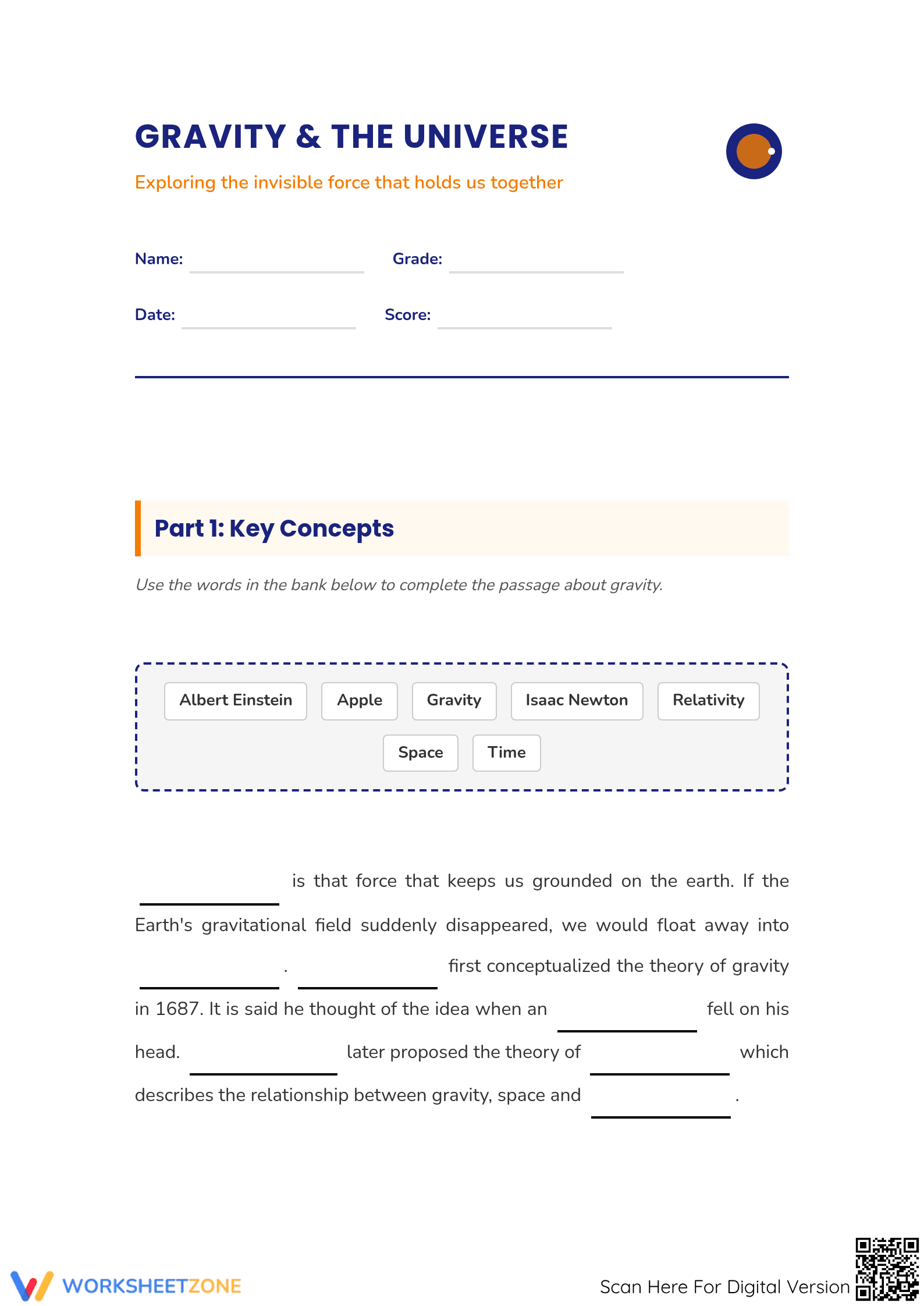 Test Your Knowledge: Gravity Facts True or False - Page 1
