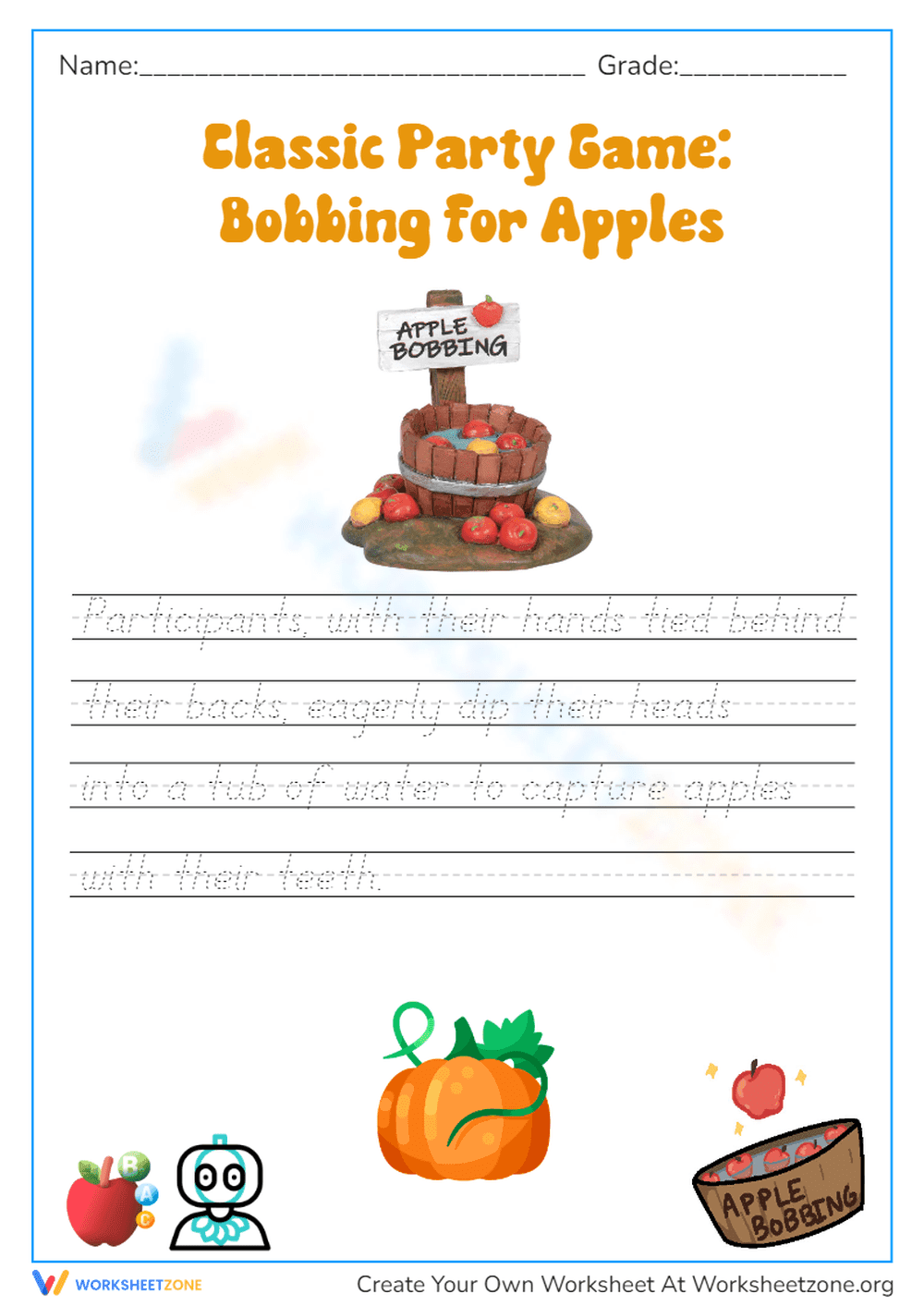 Halloween Cursive Writing Worksheet | Grade 2 Essential - Page 1