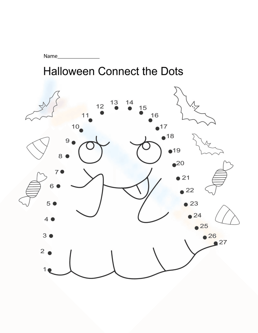 Halloween Connect the Dots Activity - Page 1