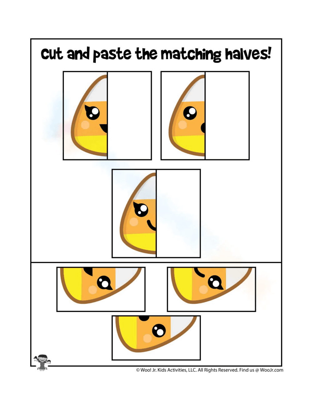 Candy Corn Printable Matching Game - Page 1