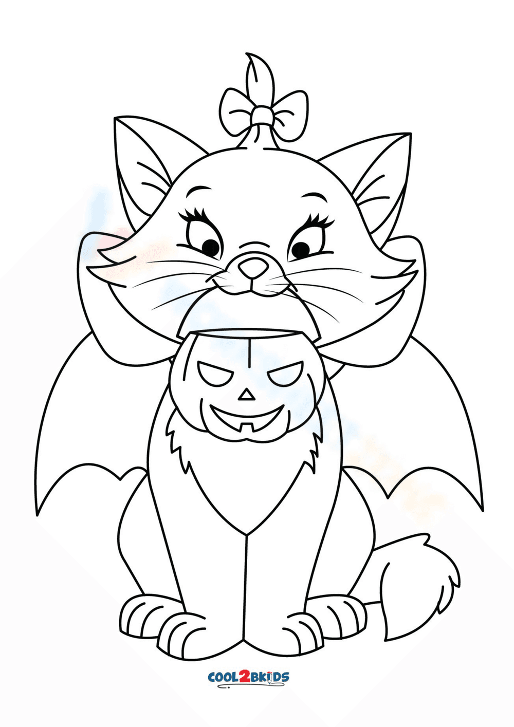 Simple Disney Halloween Coloring - Page 1
