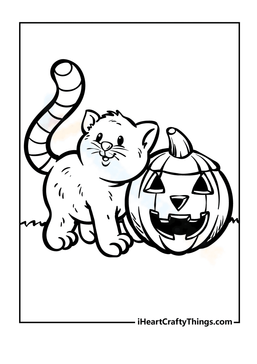 Halloween Kitty with a Pumpkin - Page 1