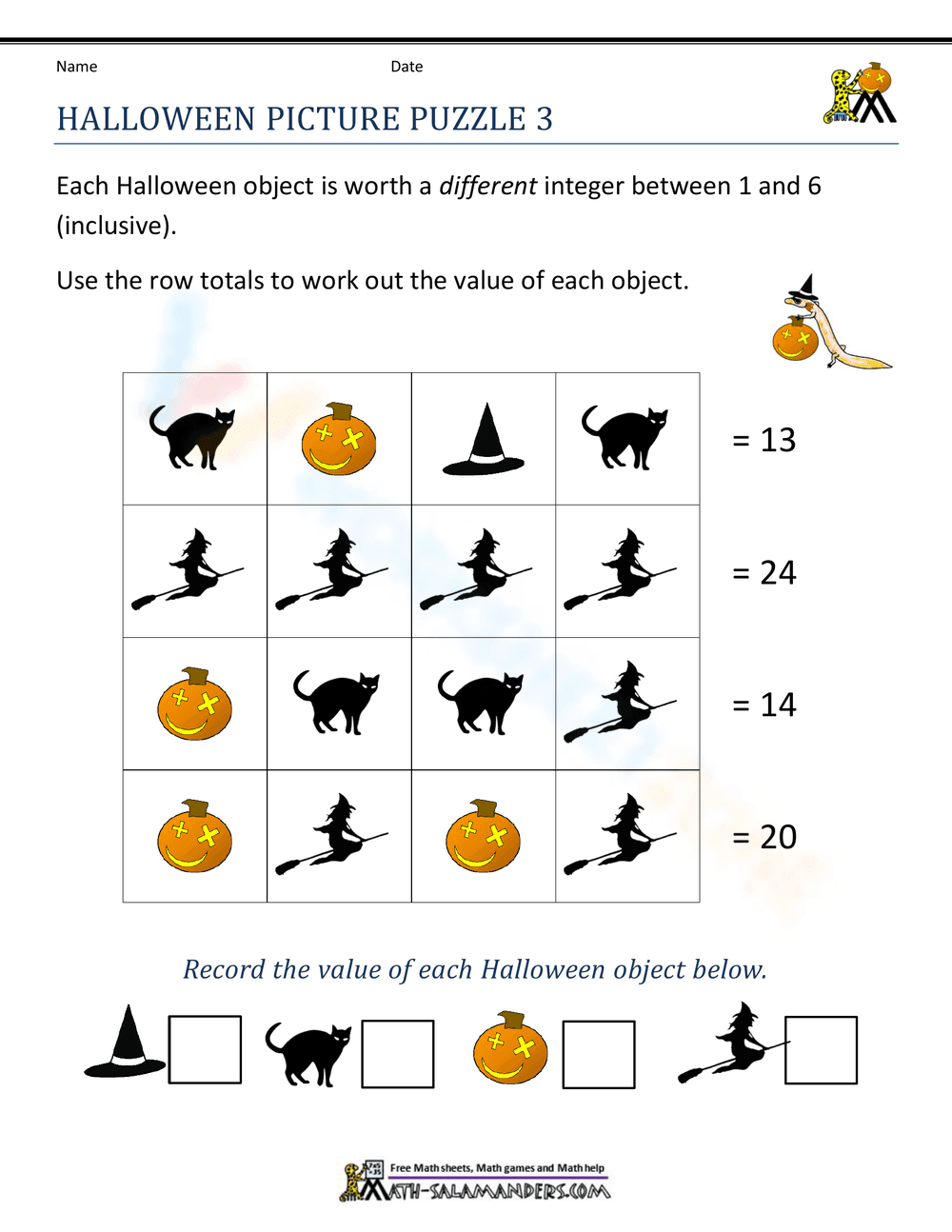 Solve the Halloween Picture Puzzle! - Page 1