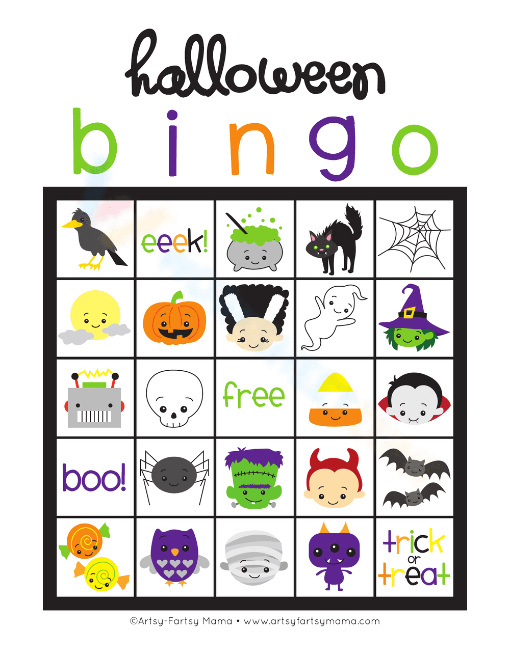 Spooky Halloween Bingo Card Fun - Page 1