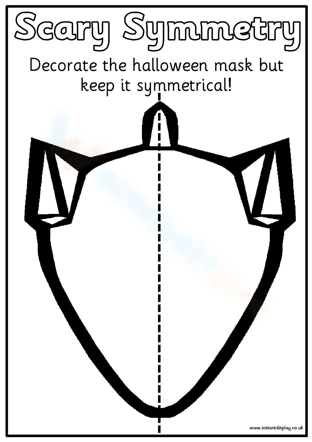 Scary Halloween Mask Symmetry - Page 1