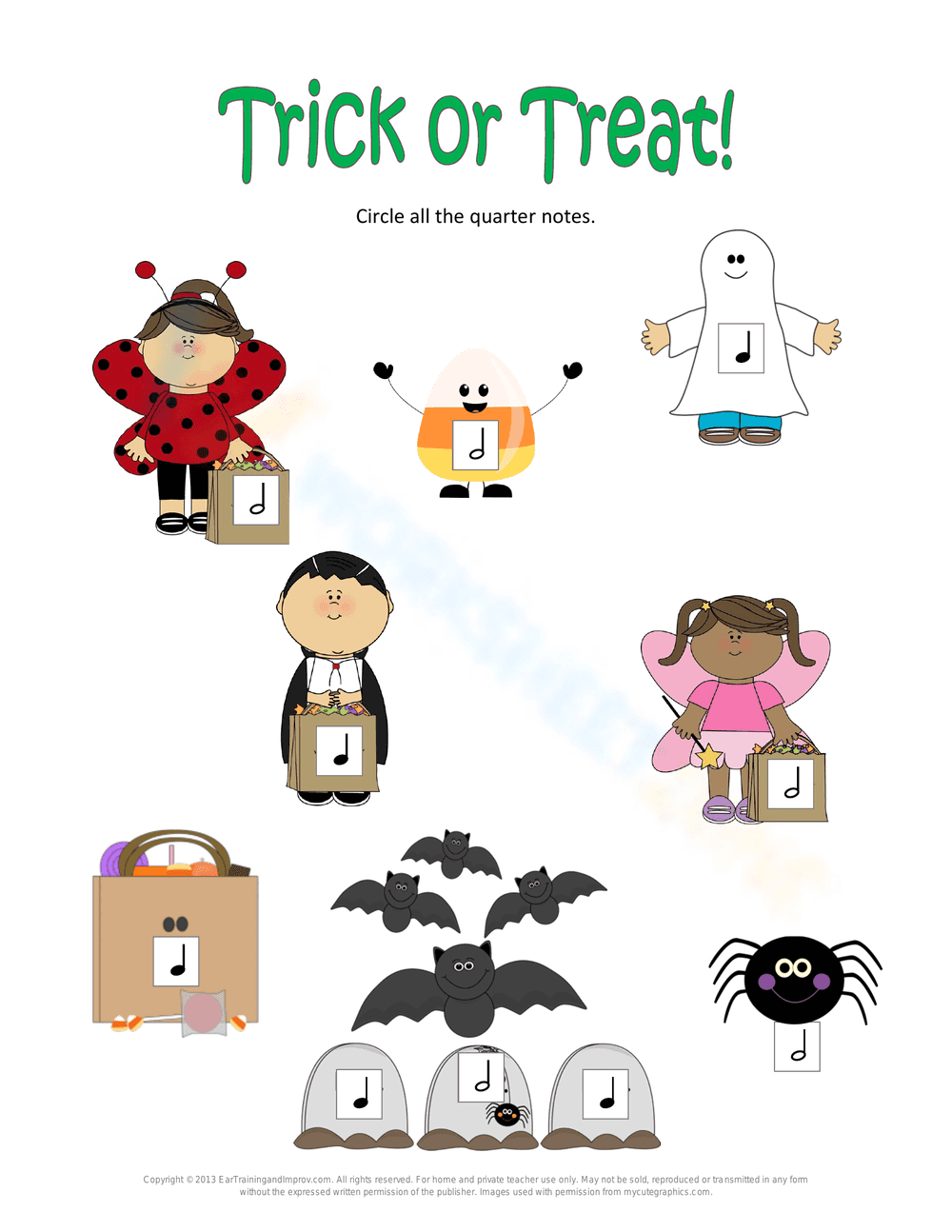 Trick or Treat with Musical Rhythms! - Page 1