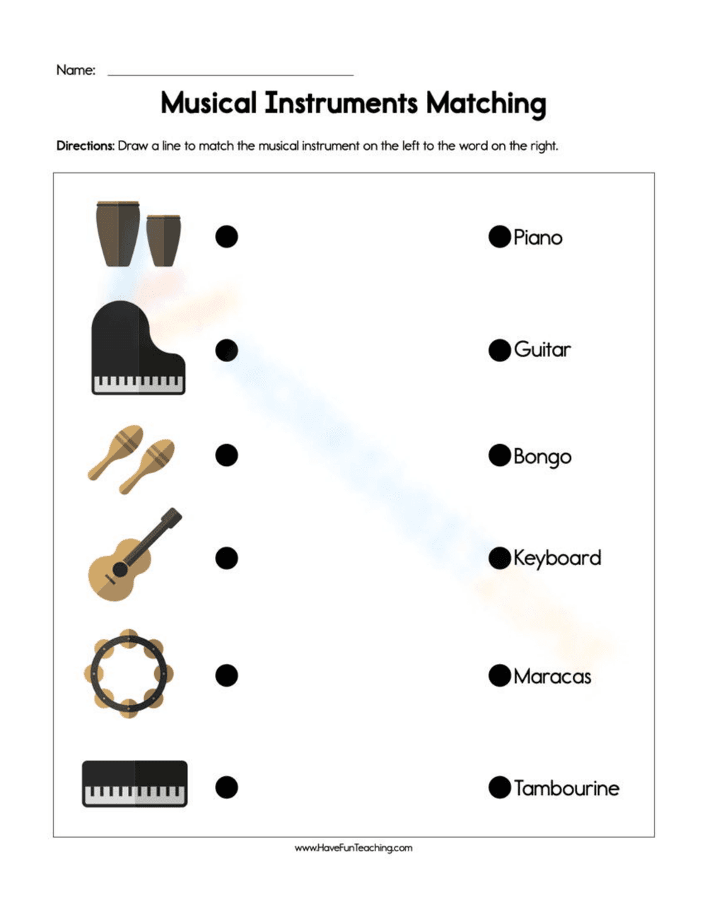 Match the Musical Instruments! - Page 1
