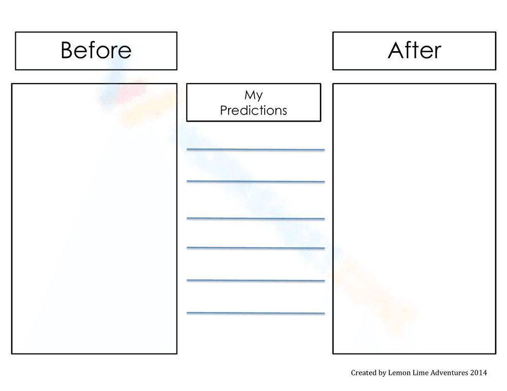 Peep Science Experiments Recording Worksheet - Page 1