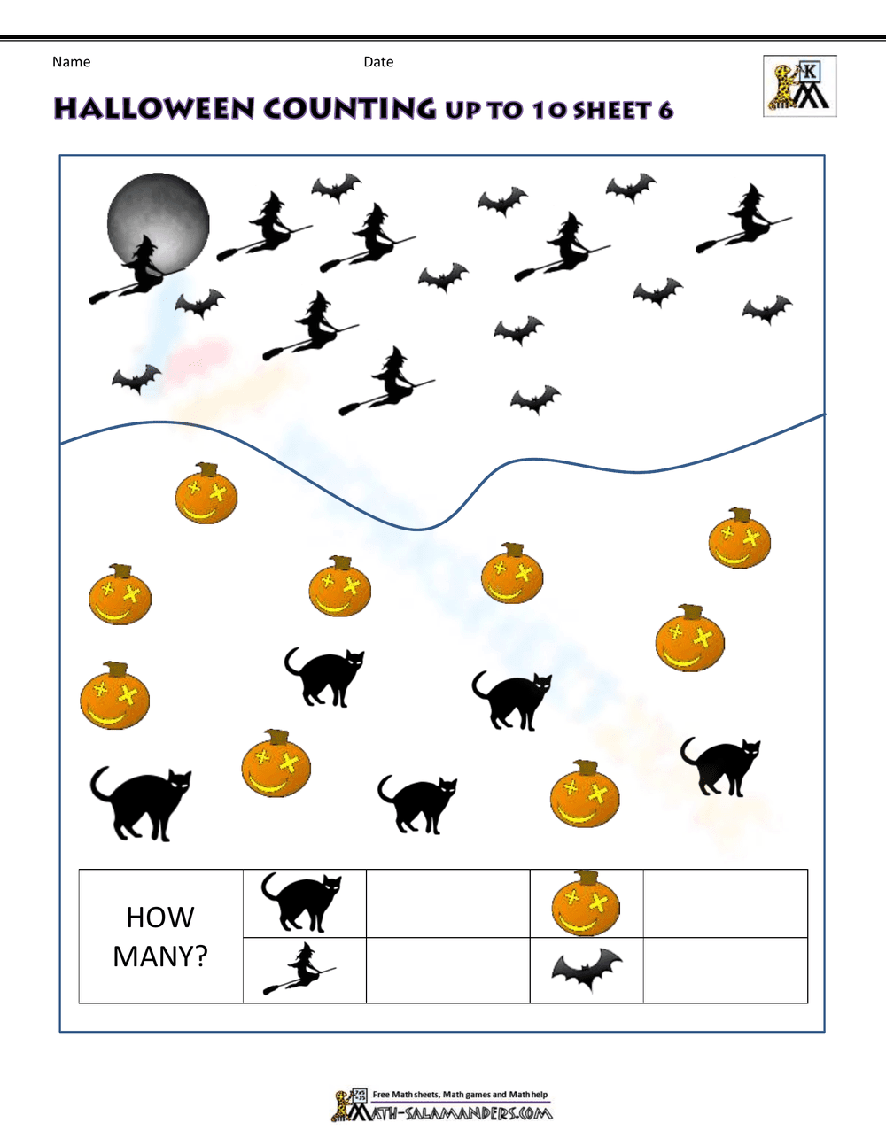 Master Halloween Counting to Ten - Page 1