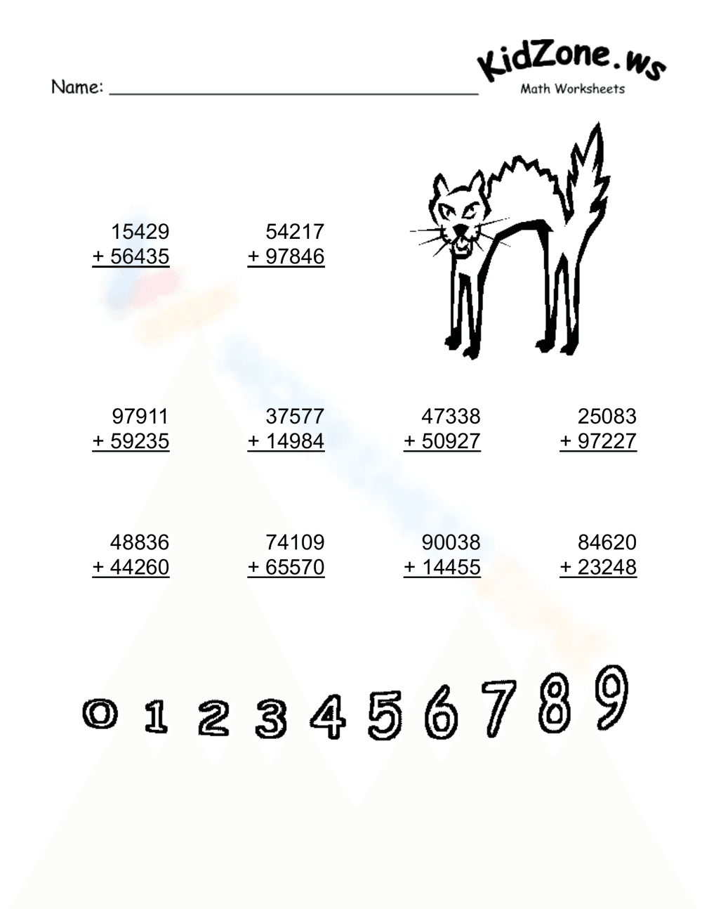 Grade 4 Math: Complete 5-Digit Addition Practice - Page 1