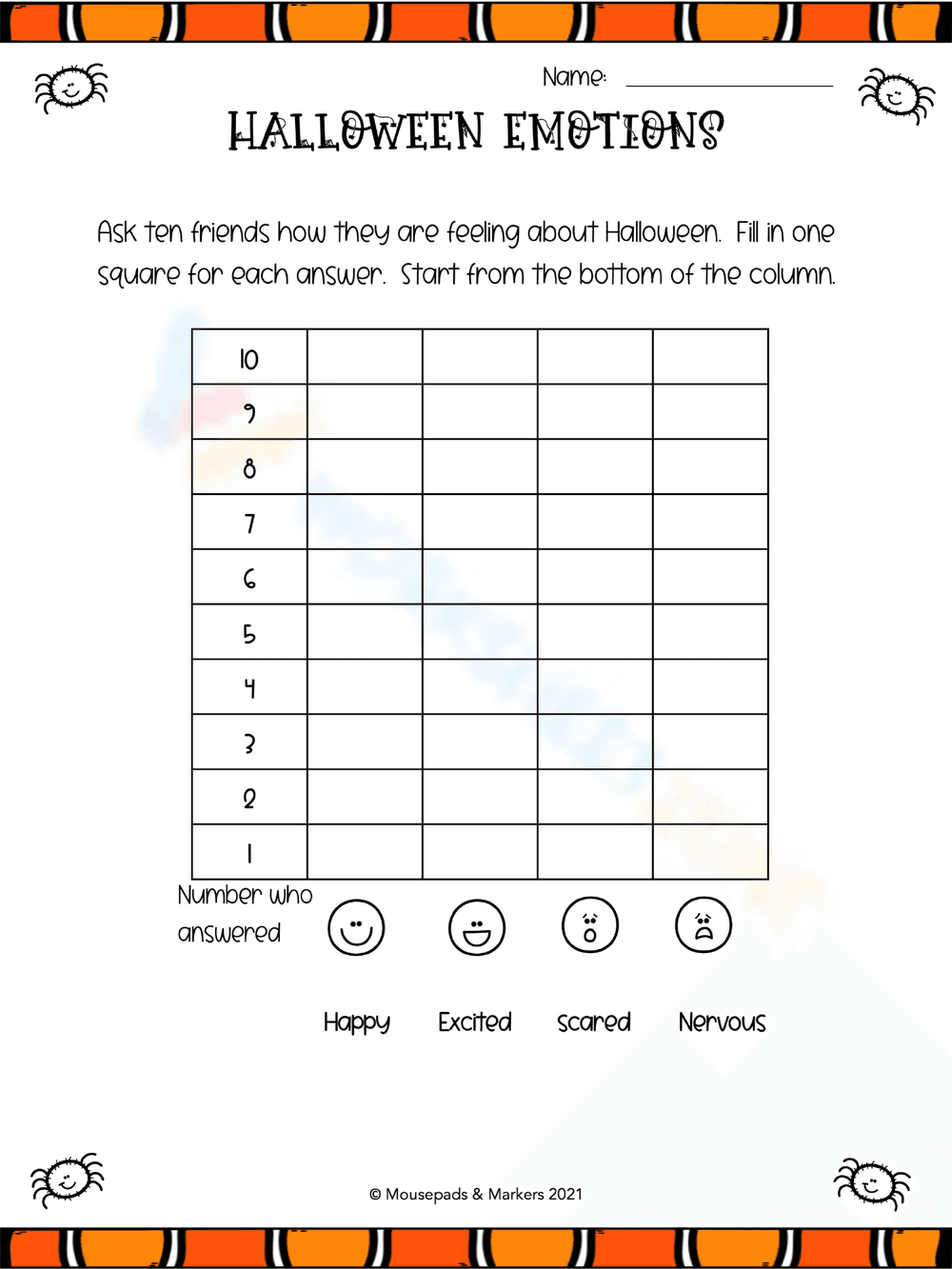 Halloween Emotions Worksheet - Page 1