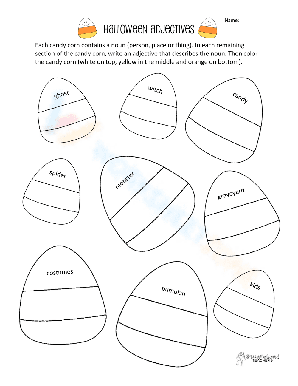 Descriptive Fun: Halloween Adjectives - Page 1