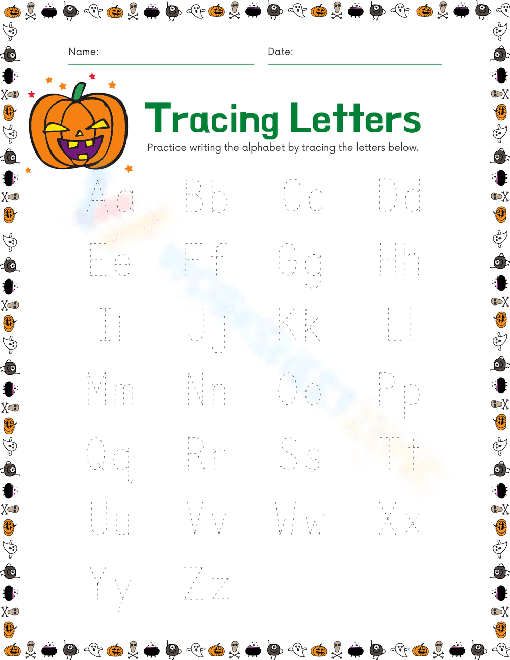 Tracing Letters Worksheet - Page 1