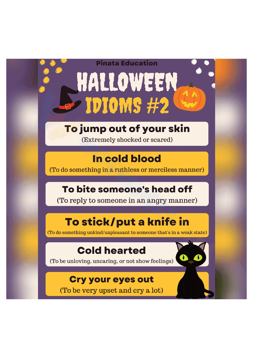 Learn Halloween Idioms with this Engaging Worksheet - Page 1
