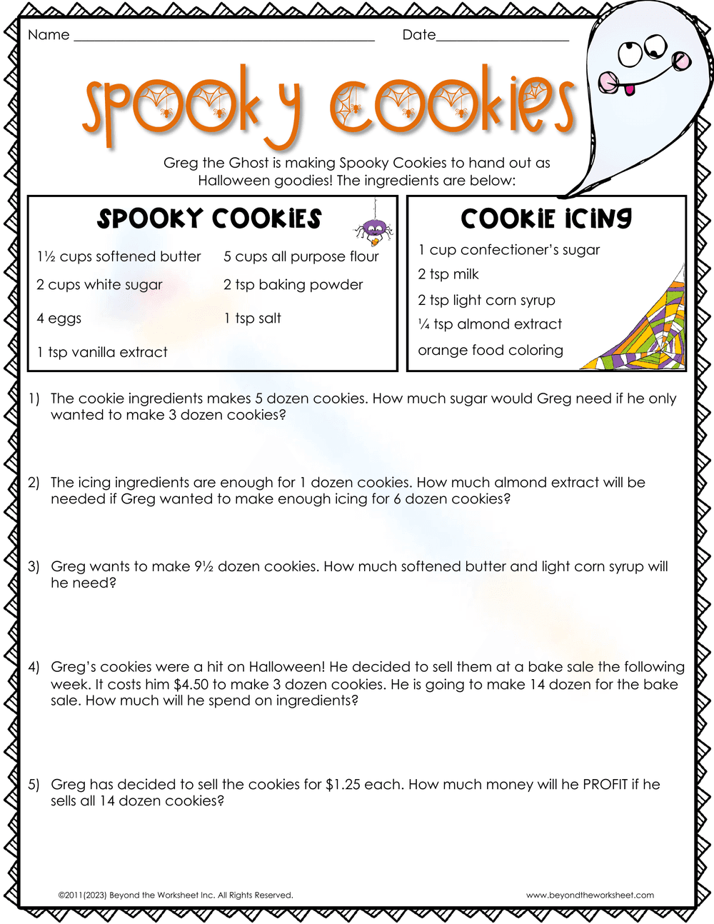 Spooky Cookies: A Fun Halloween Activity - Page 1