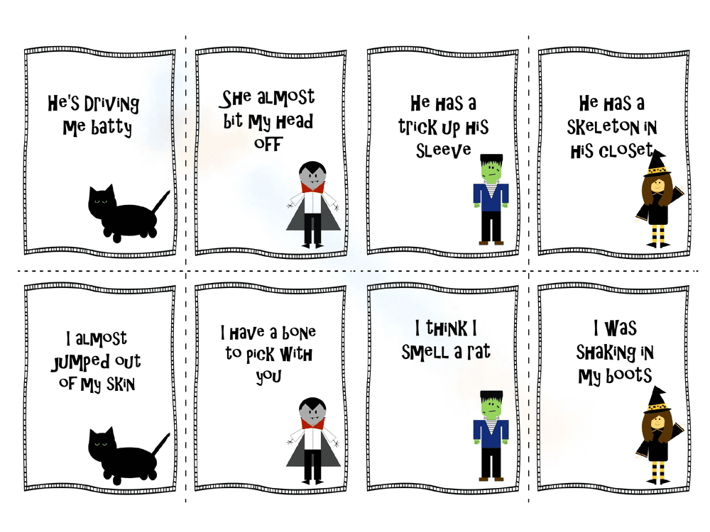 Engaging Halloween Idioms Worksheet - Page 1