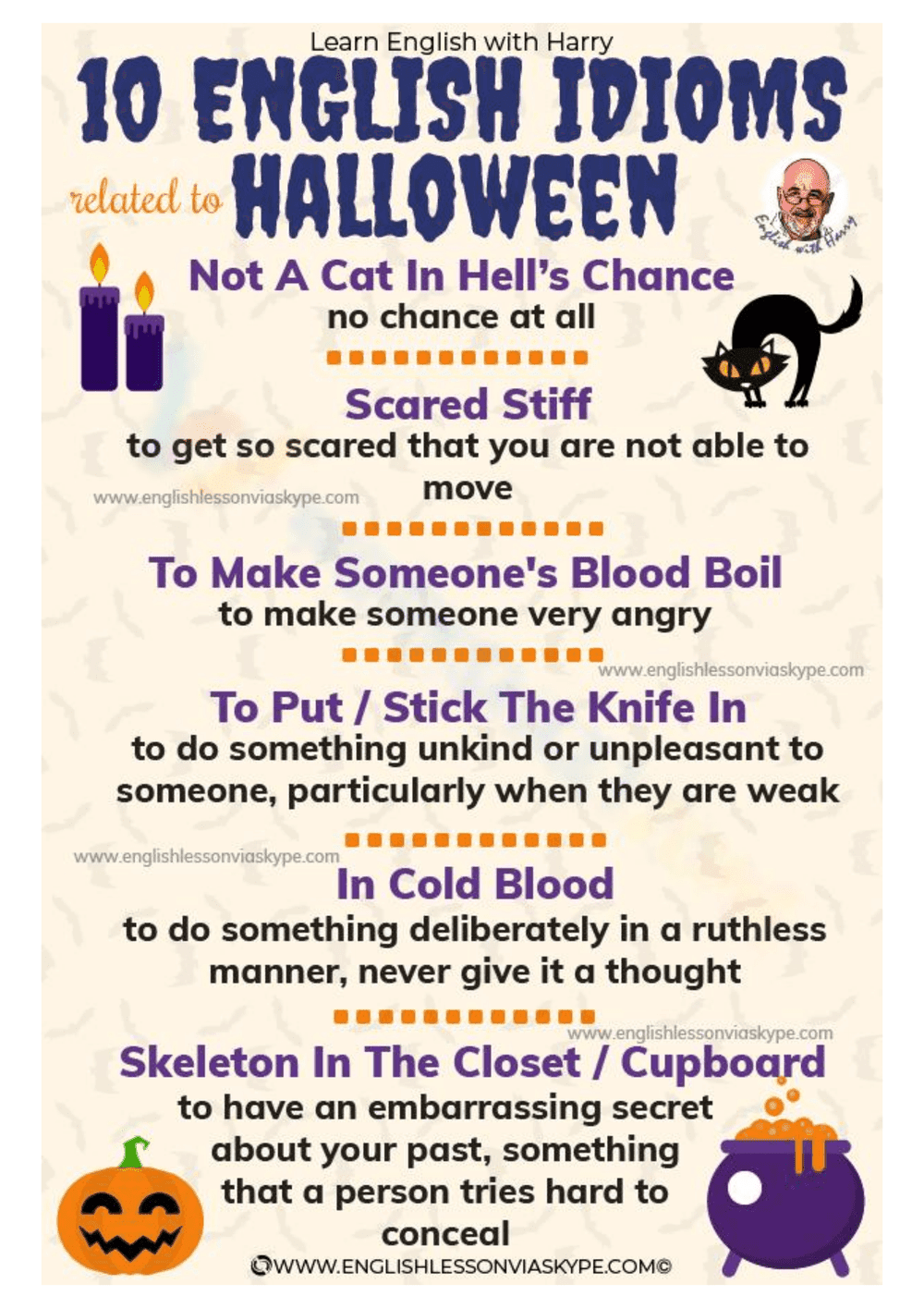 Learn 10 Halloween Idioms - Page 1