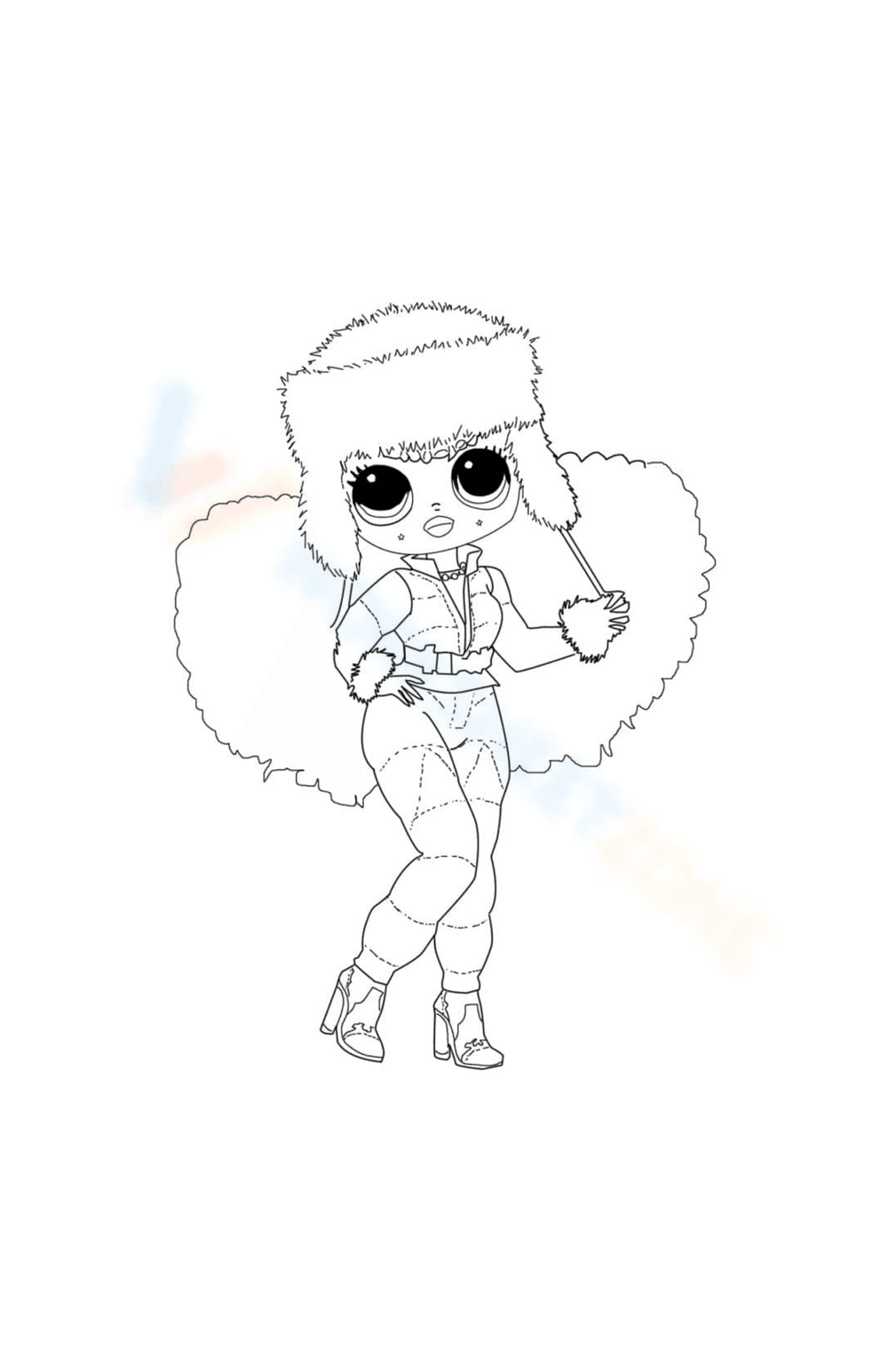 LOL OMG Winter Chill Icy Gurl Coloring Page - Page 1