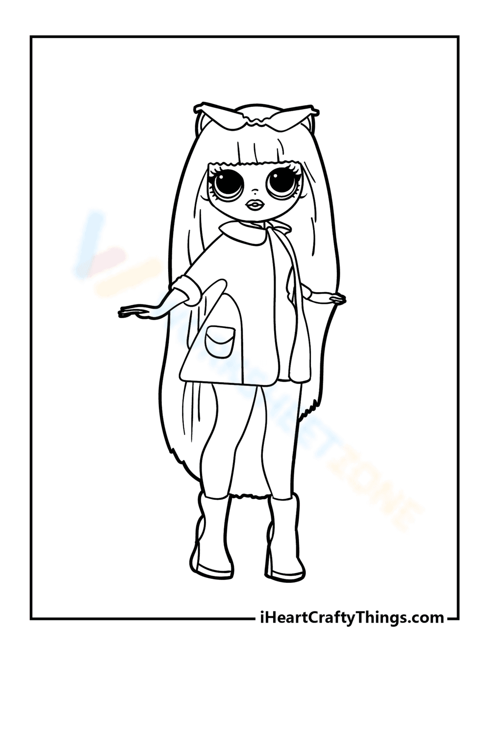 Groovy Baby LOL OMG Coloring - Page 1