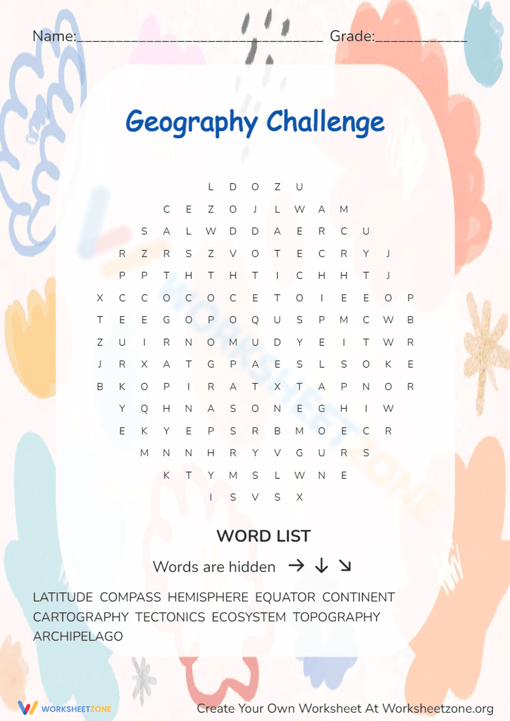 Geography Challenge - Page 1