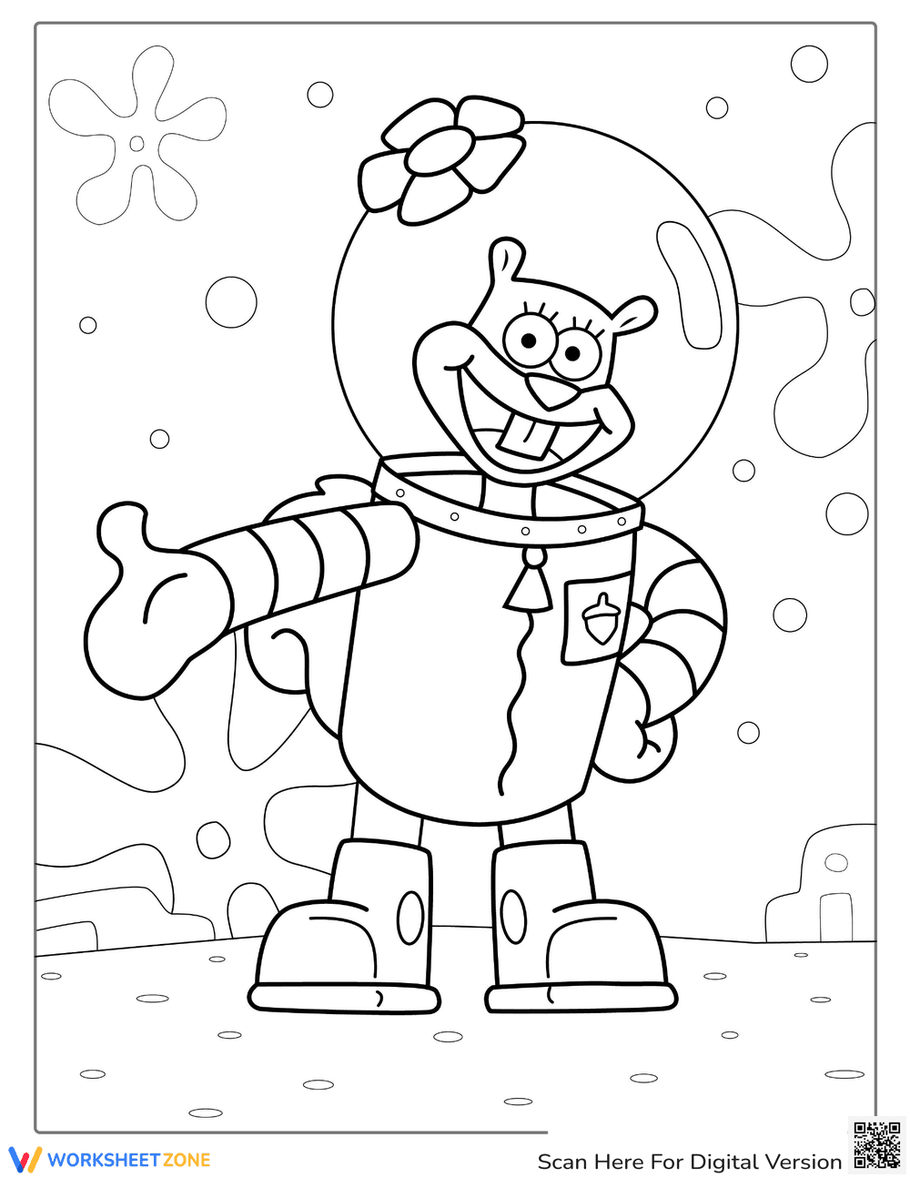Color Sandy the Squirrel - Page 1