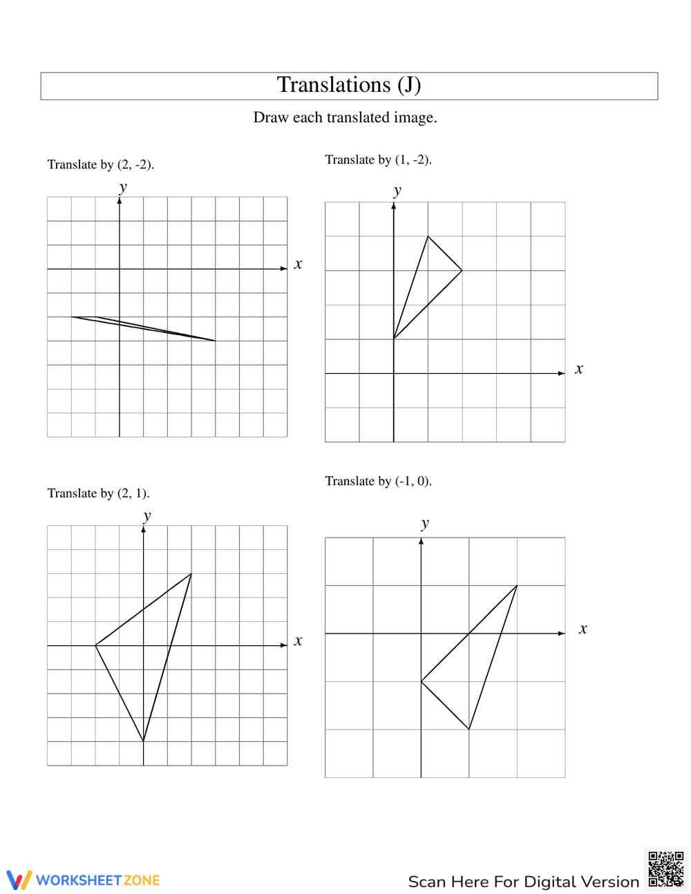 Enhance Geometry Skills with Translation Worksheet - Page 1