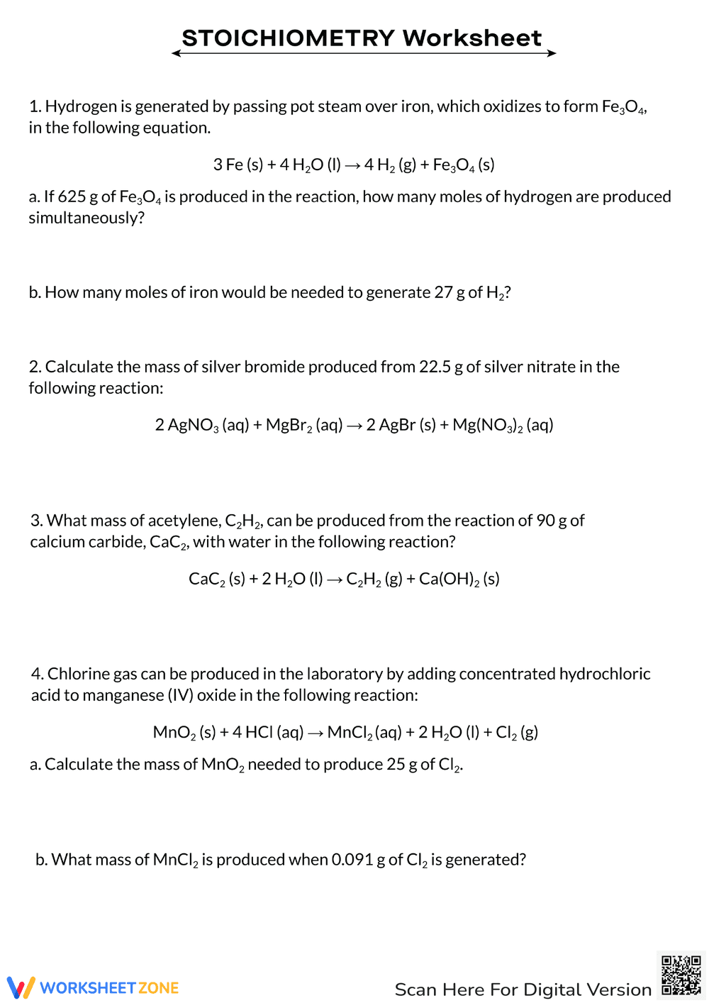 Chemical Reactions and Stoichiometry - Page 1