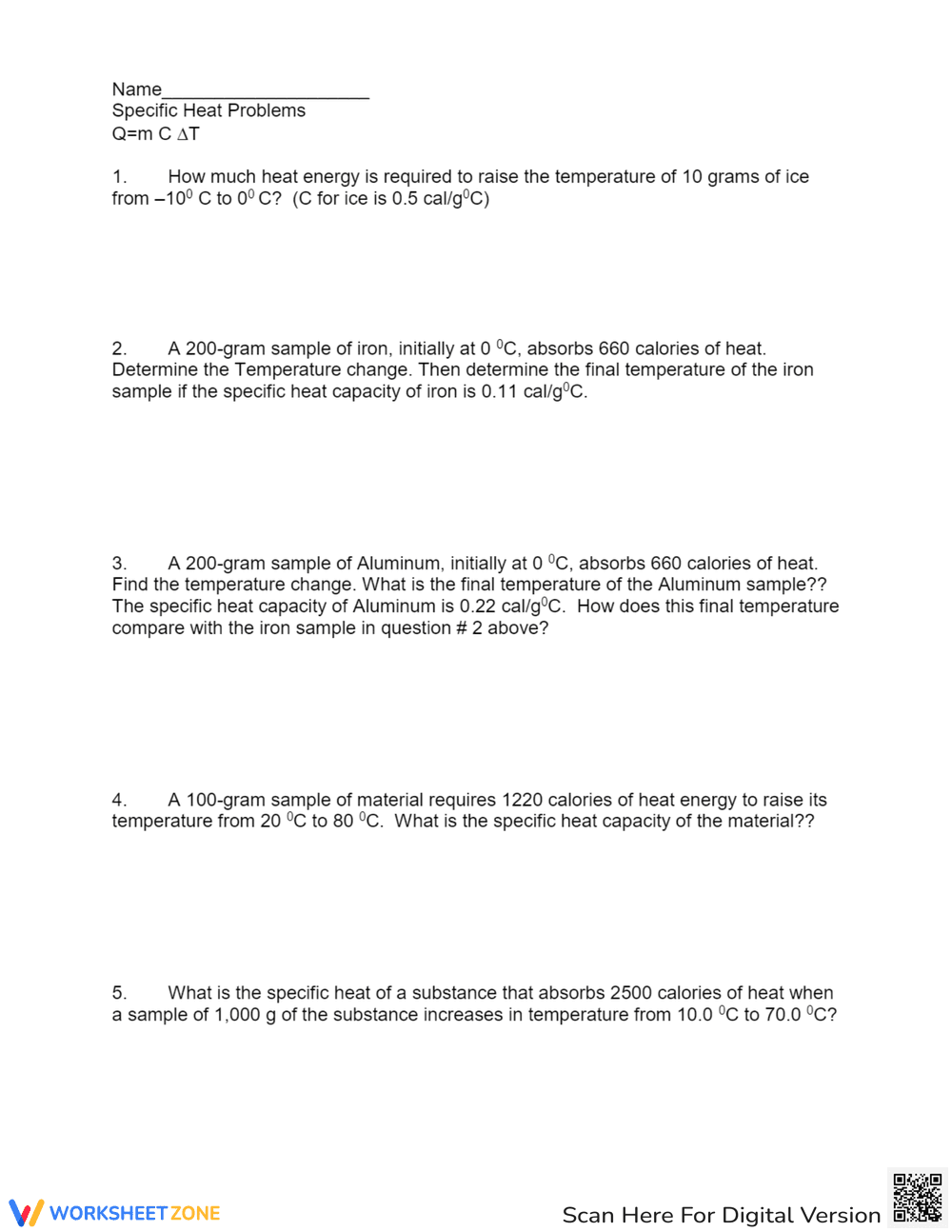 Solving Specific Heat Problems - Page 1