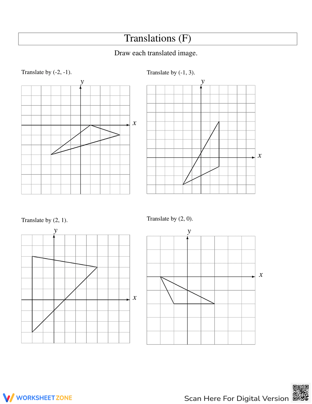 Practice Geometric Translations with This Worksheet - Page 1