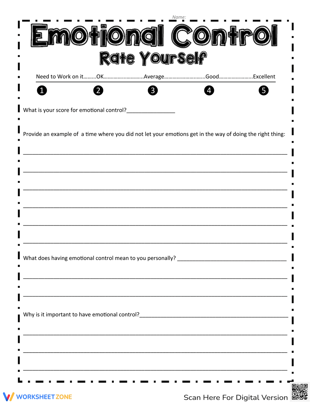 Improve Emotional Control: Self-Regulation - Page 1