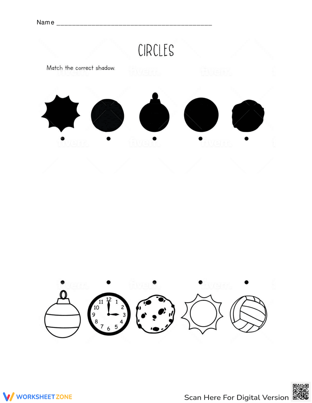 Match the Circles Activity - Page 1