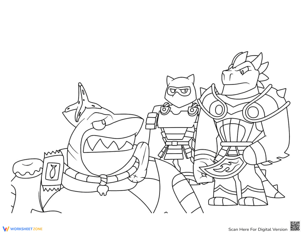 Goo Jit Zu Coloring Page Free - Page 1