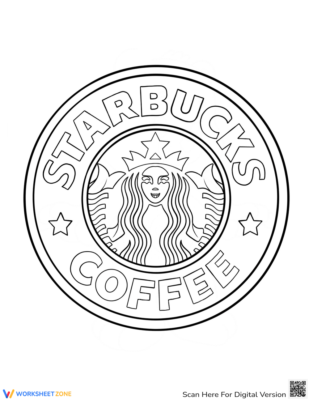 Starbucks Logo Coloring Page - Page 1