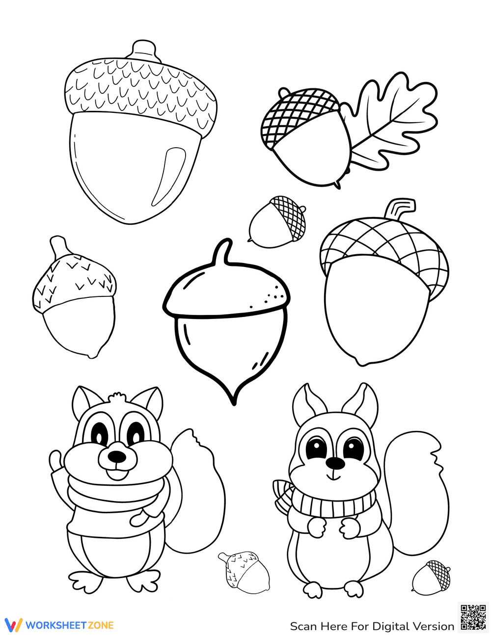 Squirrel Coloring Page - Page 1