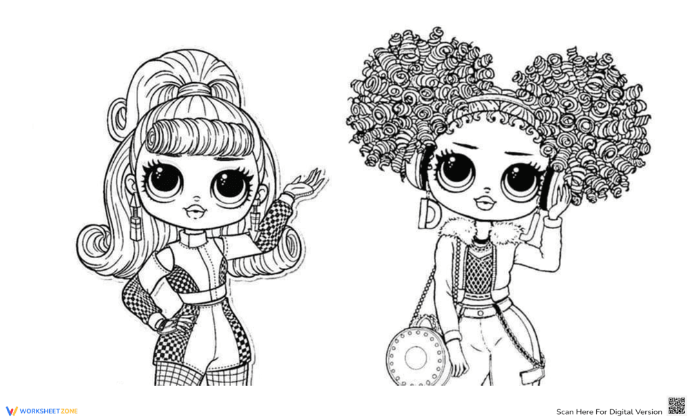 OMG Dolls Characters Coloring Page - Page 1